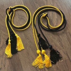 Black and Yellow Graduation Cords with Tassels